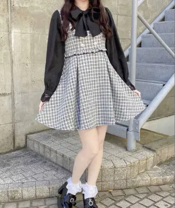 ROJITA 보타이 리본 트위드 원피스