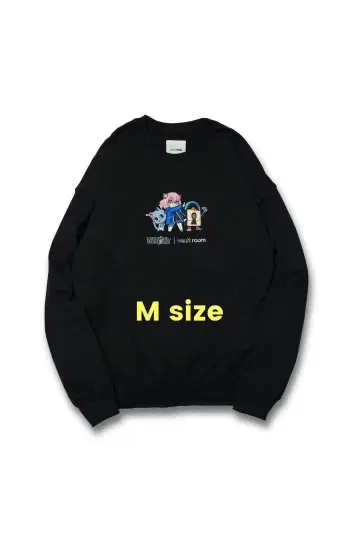 VR x nqrse x HAPPY CREWNECK BLACK M 사이즈