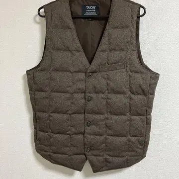 TAION 브라운 다운 베스트 M 사이즈