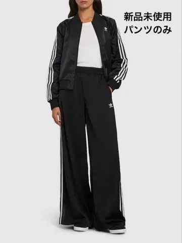 adidas 새틴 와이드 트랙 팬츠