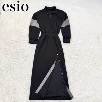 미사용급 esio 커브 슬릿 원피스 블랙 완판템