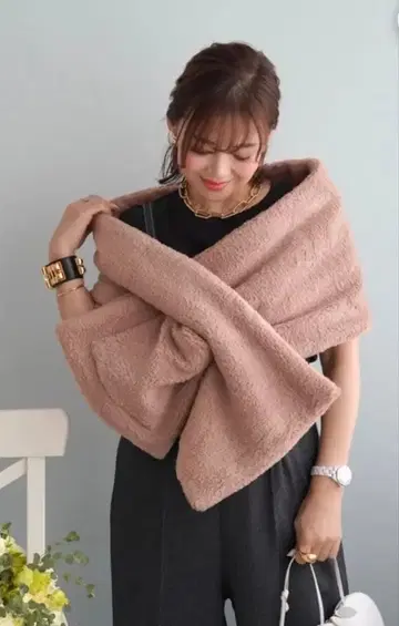 iDea Luce 이데알루체 테디베어 스톨 카멜 미사용 새상품