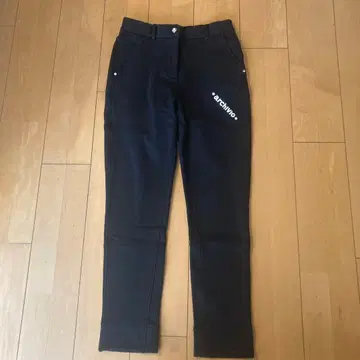 아르치비오 스트레치 블랙 로고 여성 팬츠