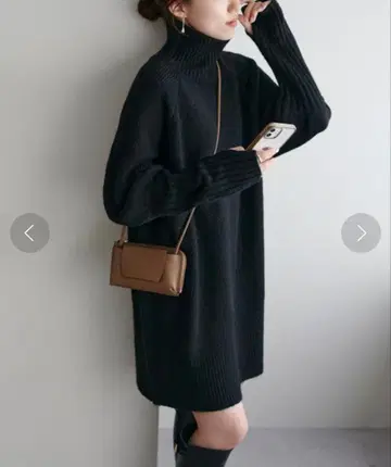 DISCOAT 디스코트 터틀 니트 원피스