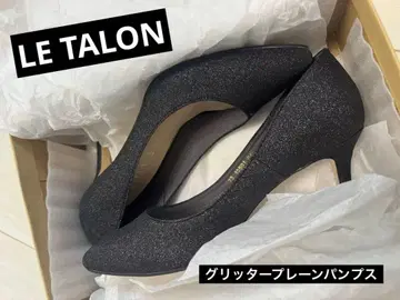 [새상품] LE TALON 글리터 플레인 펌프스(블랙) 23.5cm