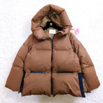 [새상품급] Apaiser lame 하프 후드 다운 코트 22AW 숏