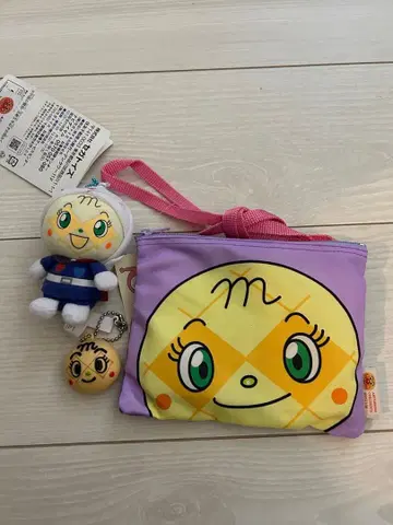 호빵맨 파우치 & 봉제 인형 세트