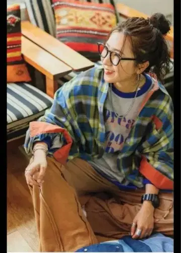 니코앤드 nikoand - 블루 체크 셔츠 be with M misayo