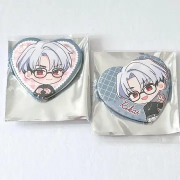 02 쿠사나기 리카이 후쿠야 하트 캔뱃지 카리스마