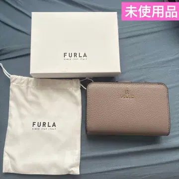 FURLA 까멜리아 이단 접이식 지갑 그레이지