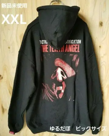 미사용 새상품 에반게리온 제10사도 후드티 8온스 속기모 XXL 블랙