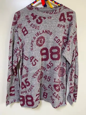 45RPM 프린트 긴팔 T셔츠