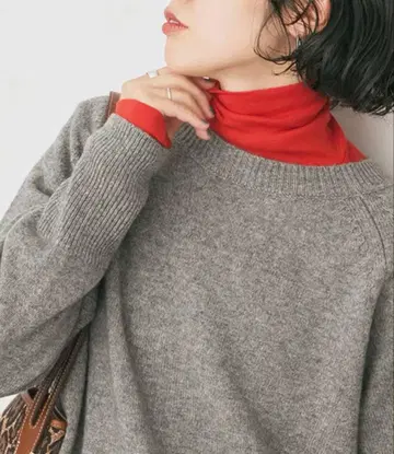 Spick and Span 하이넥 풀오버 레드