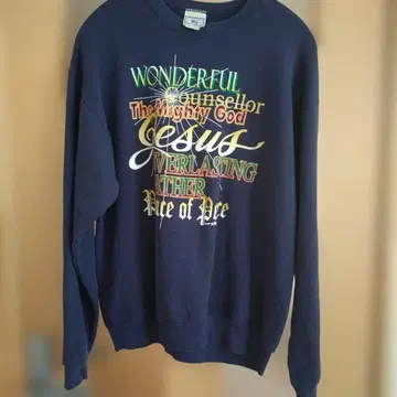 Lee 코튼 블렌드 맨투맨 네이비