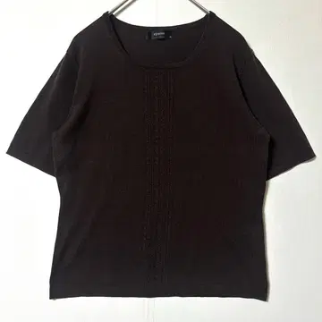 에피레 epurer 반팔 니트 브라운 M 상당 케이블 짜임 ym