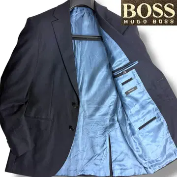 J6065 새상품급 휴고보스 캐시미어 100% 테일러드 자켓 네이비 46