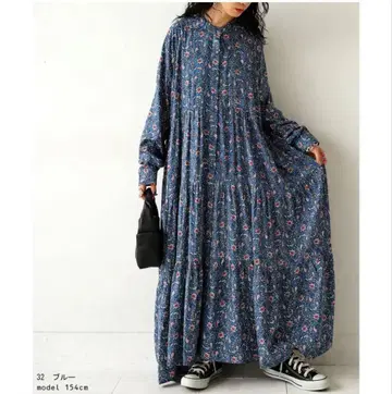 안티카 patterntorso 페이즐리 무늬 티어드 원피스