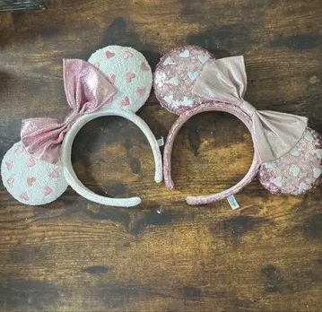 스팽글 미니 머리띠 2개 세트