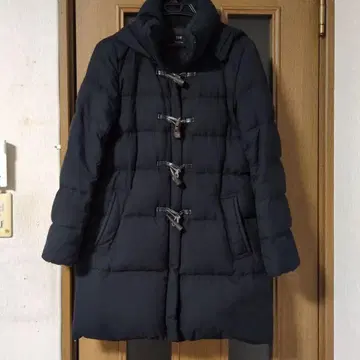 23구 더플 다운 코트 후드 부착 블랙 38 사이즈