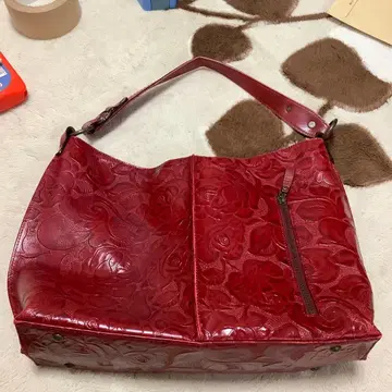 시칸코 백 소가죽 장미 무늬