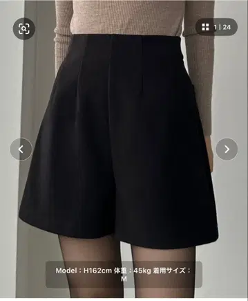 울라이크 하이웨스트 숏팬츠 (블랙)