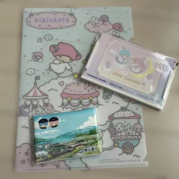 키키라라 클리어 파일과 달력 세트 도호쿠 은행