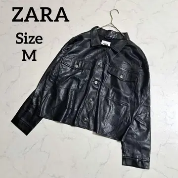 ZARA 가죽 자켓 여성용 블랙 사이즈 M