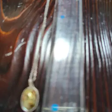 실버풍 제작 타원형 펜던트 목걸이 상감