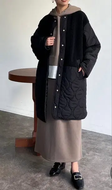 [ 택 포함 미사용 새상품 ] 셰트와 퀼팅 초경량 코트 프리 사이즈