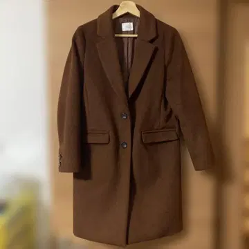 로리즈팜 브라운 무릎 기장 코트