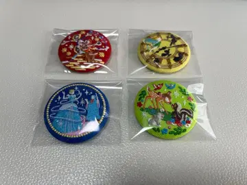 디즈니 자수 캔뱃지 4종 세트