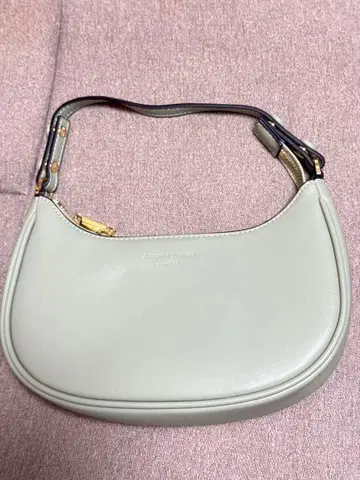 그레이 가죽 숄더백