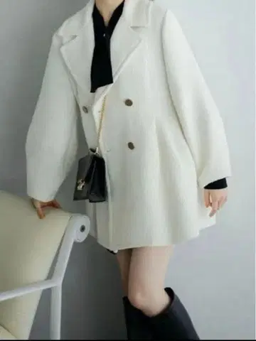 [ dazzlin ] 미들 코쿤 트위드 코트