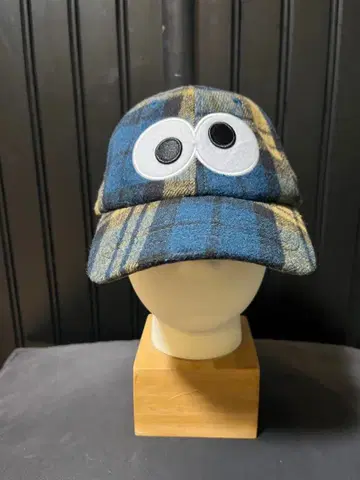 USJ 세서미 스트릿 쿠키 몬스터 체크 캡