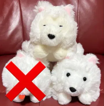 흐물흐물 사모예드군 누워있는 봉제 인형 마스코트 ST 사이즈