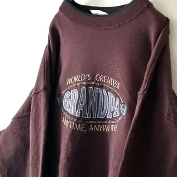 M&C 스포츠 그랑파 자수 맨투맨 트레이닝복 XL 레드 빨간색 구제 의류