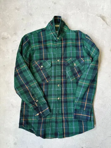 St.John's Bay 그린 체크 플란넬 셔츠 80~90년대
