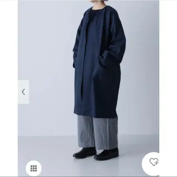 mittan 압축 울 니트 코트