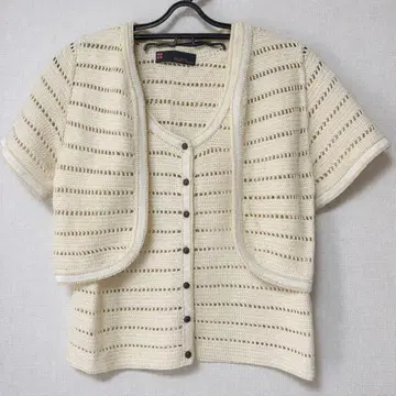 UNITED ARROWS PINK LABEL 반팔 가디건 앙상블