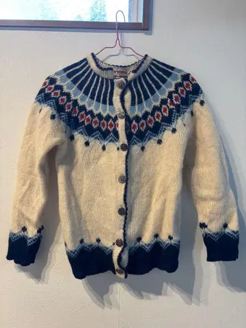 vintage 니트 McGregor 페어아일 패턴 니트 가디건 M