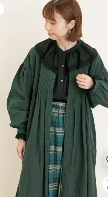 사만사 모스모스 면린넨 데님 핀턱 원피스