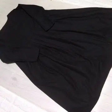 ICHI 블랙 긴팔 롱 원피스