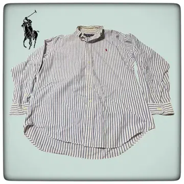 랄프 로렌 BLAIRE M 긴팔 셔츠 멀티 스트라이프 구제 의류