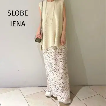 슬로브 이에나 레오파드 도트 스커트