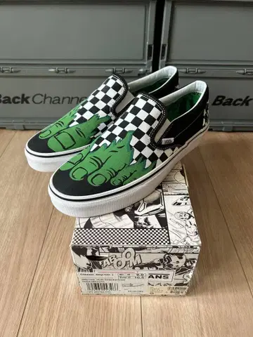 새상품급 VANS 클래식 슬립온 MARVEL 헐크
