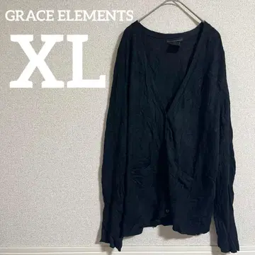 한정판 GRACE ELEMENTS [XL] 블랙 가디건