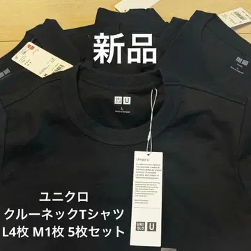 유니클로 UNIQLO 여성용 크루넥 T셔츠 5매 세트