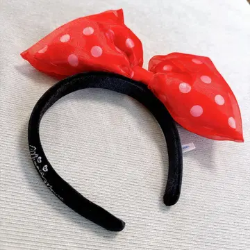 택 없음 새상품 미니 빅 리본 머리띠 빨간색 레드