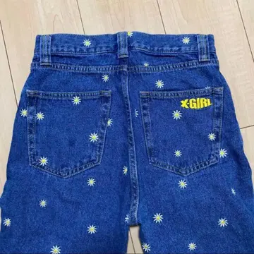 XGIRL 꽃무늬 자수 데님 팬츠
