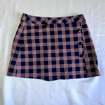캘러웨이 스커트 네이비 레드 L 체크 골프 의류